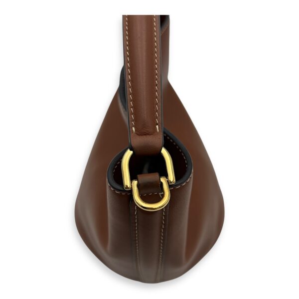 16 Teen Brown Bucket Bag in Calfskin, Gold hardware - Image 9