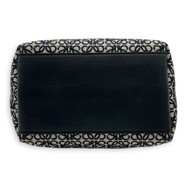 Cubi Top Handle Bag Blue in Jacquard, Gold hardware - Image 6