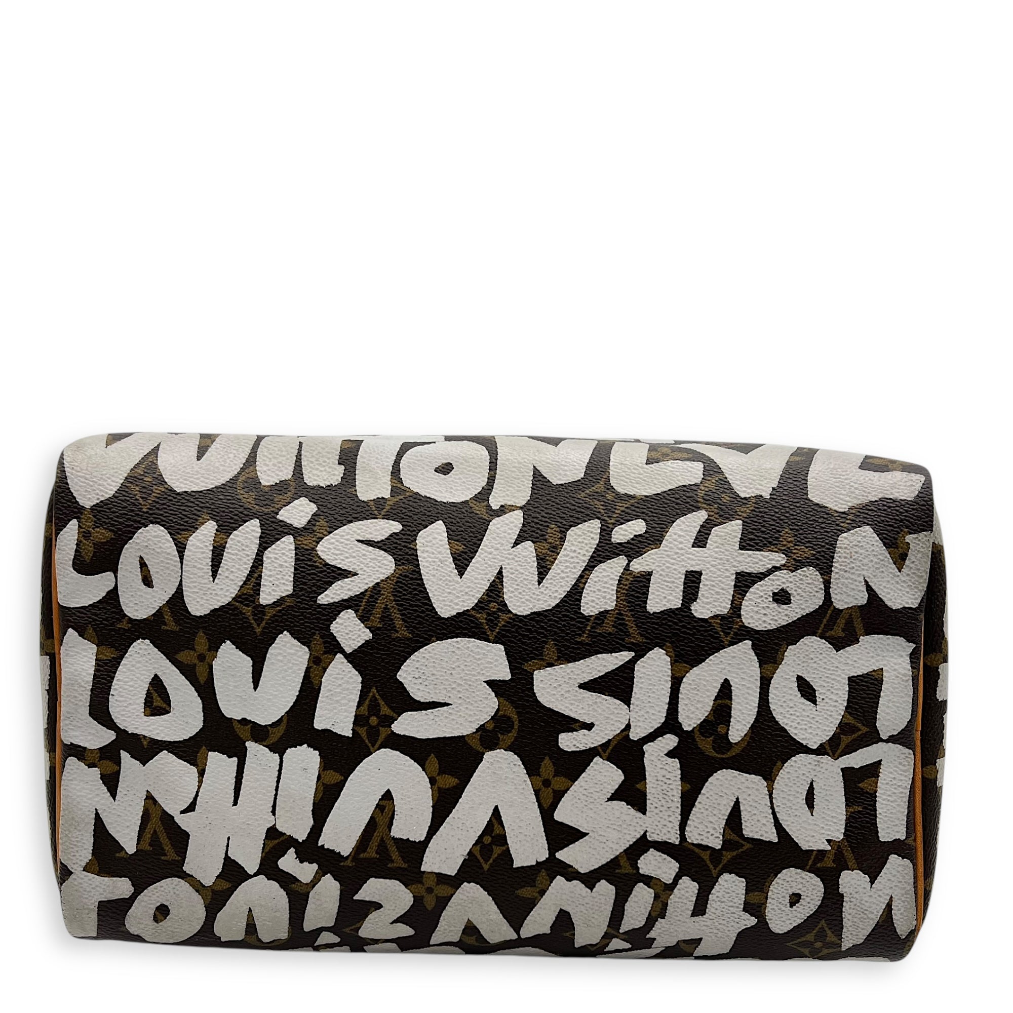 Speedy Sprouse Top Handle Bag 30 Brown in Monogram Coated Canvas, Gold hardware - Image 6