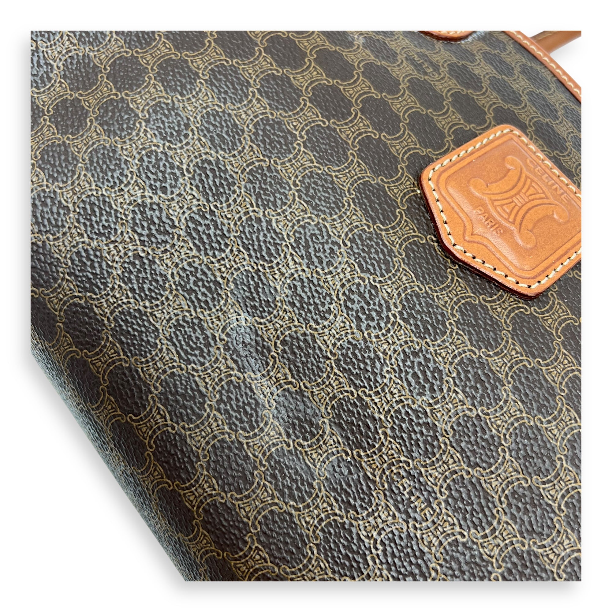 Macadam Top Handle Bag Brown in Coated Canvas, Gold hardware - Image 8