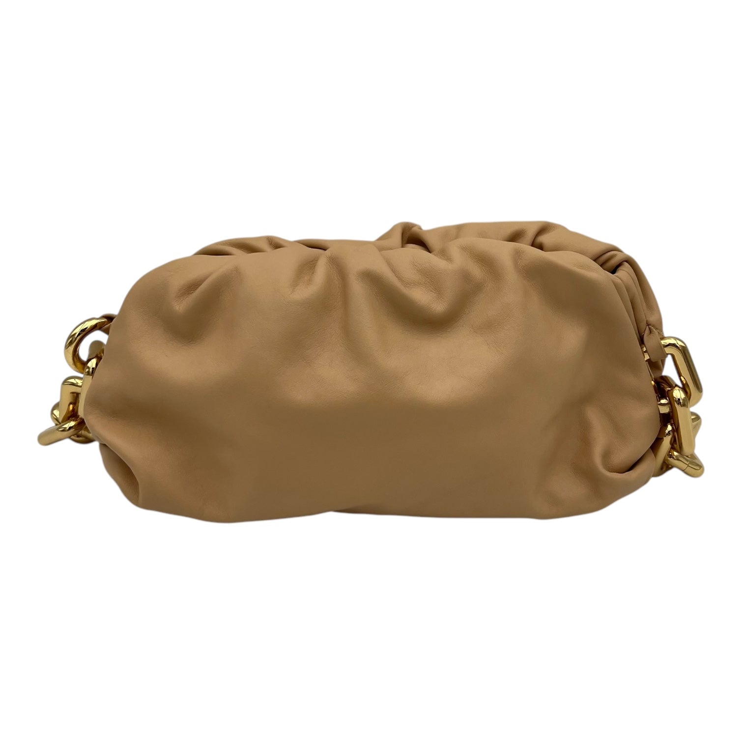 Chain Pouch Shoulder Bag Beige in Lambskin, Gold hardware - Image 3