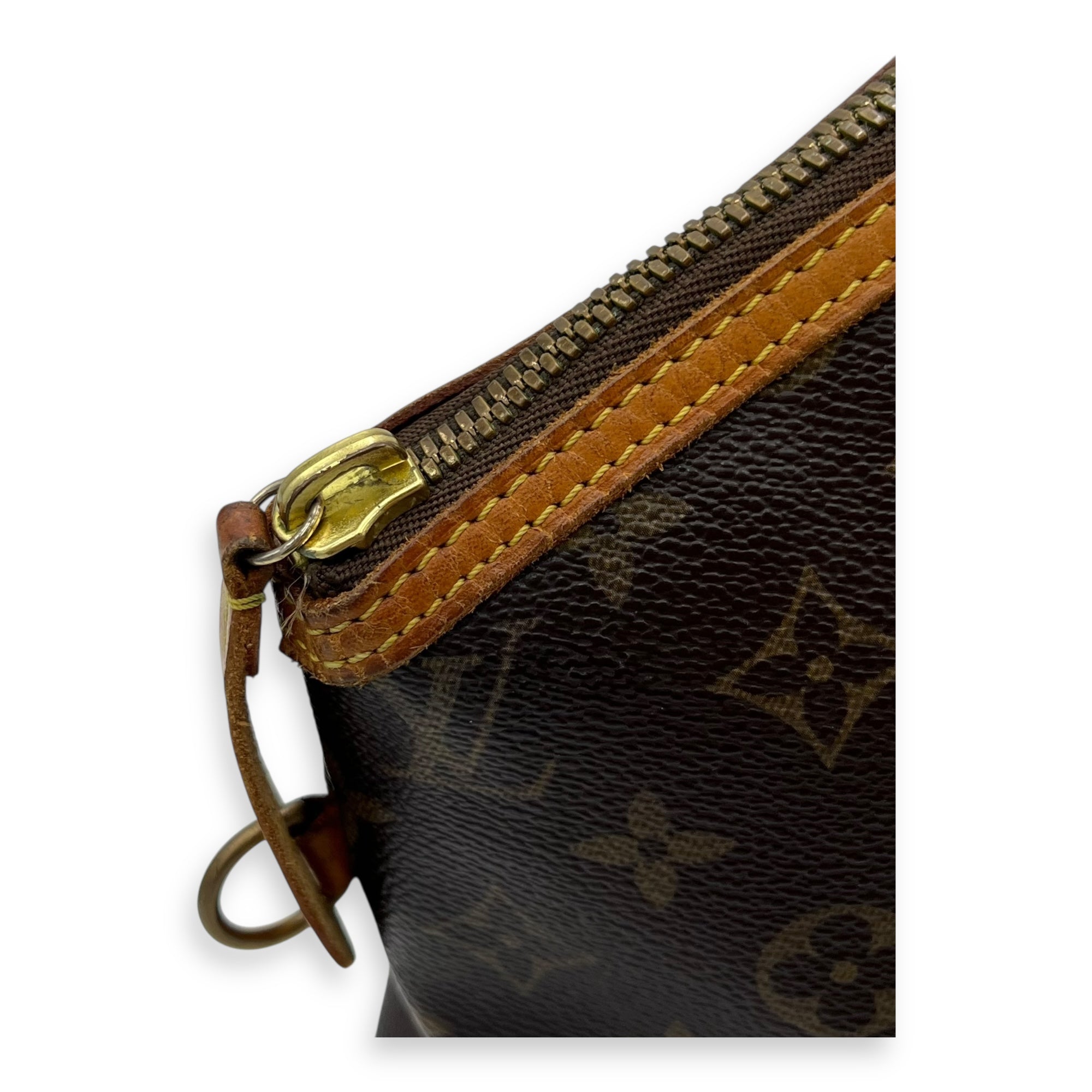 Lockit Brown Top Handle Bag in Monogram Coated Canvas, Gold hardware - Image 7