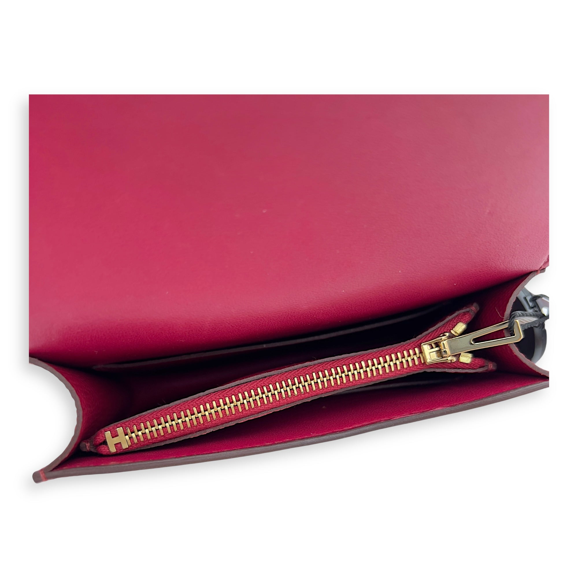 Constance Slim Rouge Grenade Wallet in Calfskin, Gold hardware - Image 5