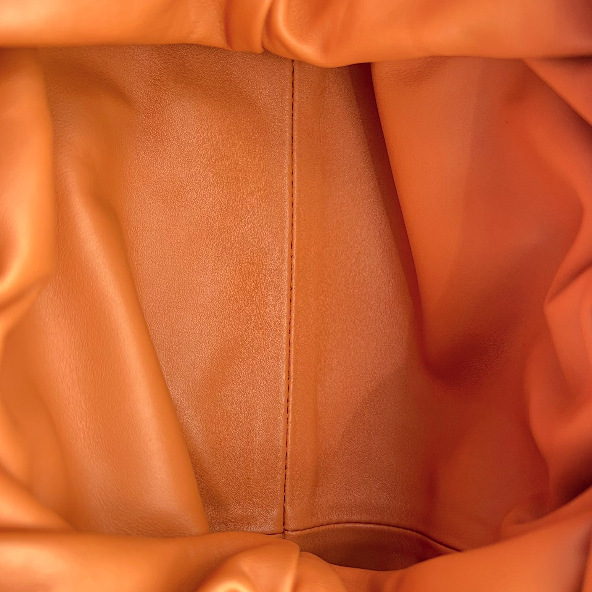 The Pouch Crossbody Bag Brown in Lambskin, Gold hardware - Image 7