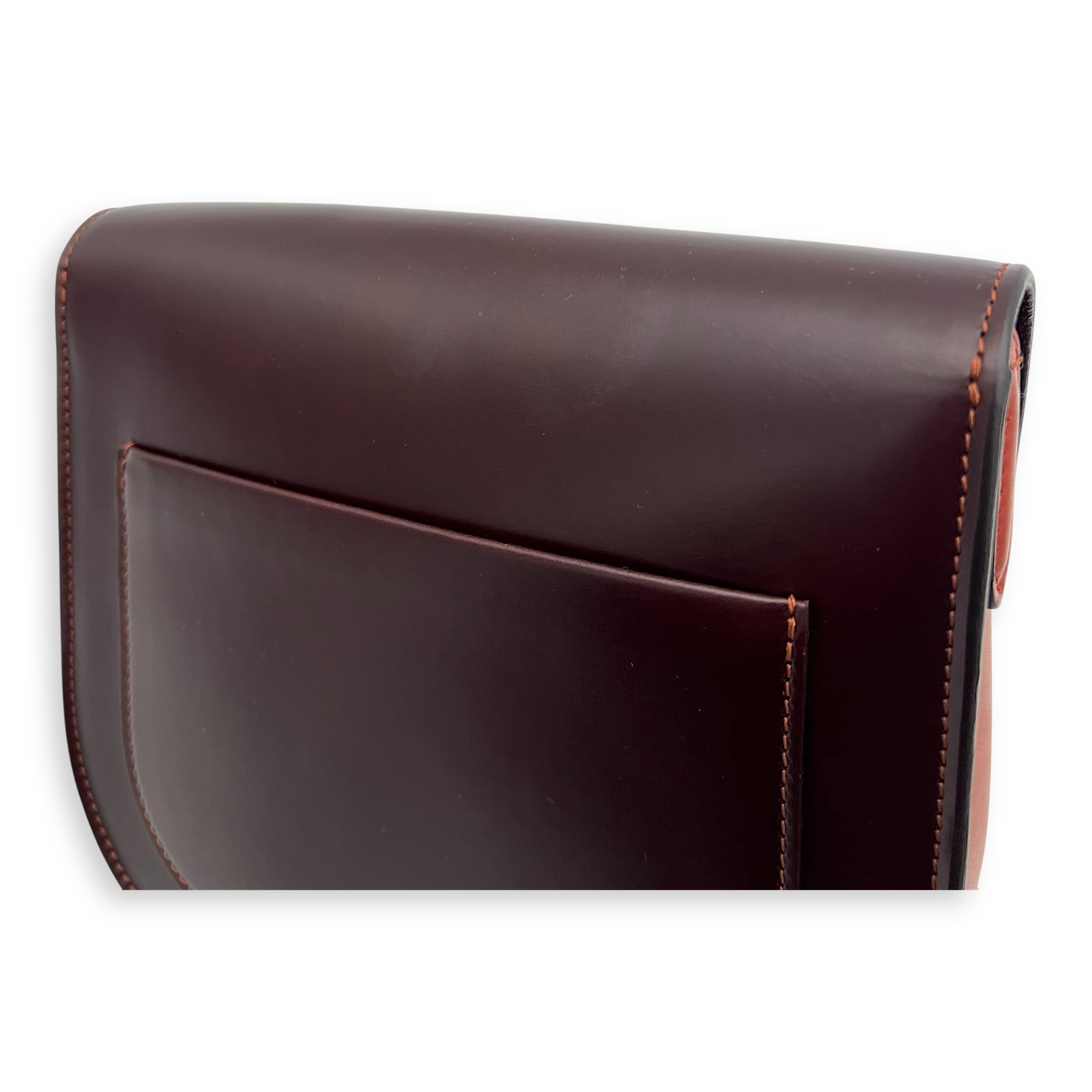 Trotteur Crossbody Bag Red in Calfskin, Gold hardware - Image 7