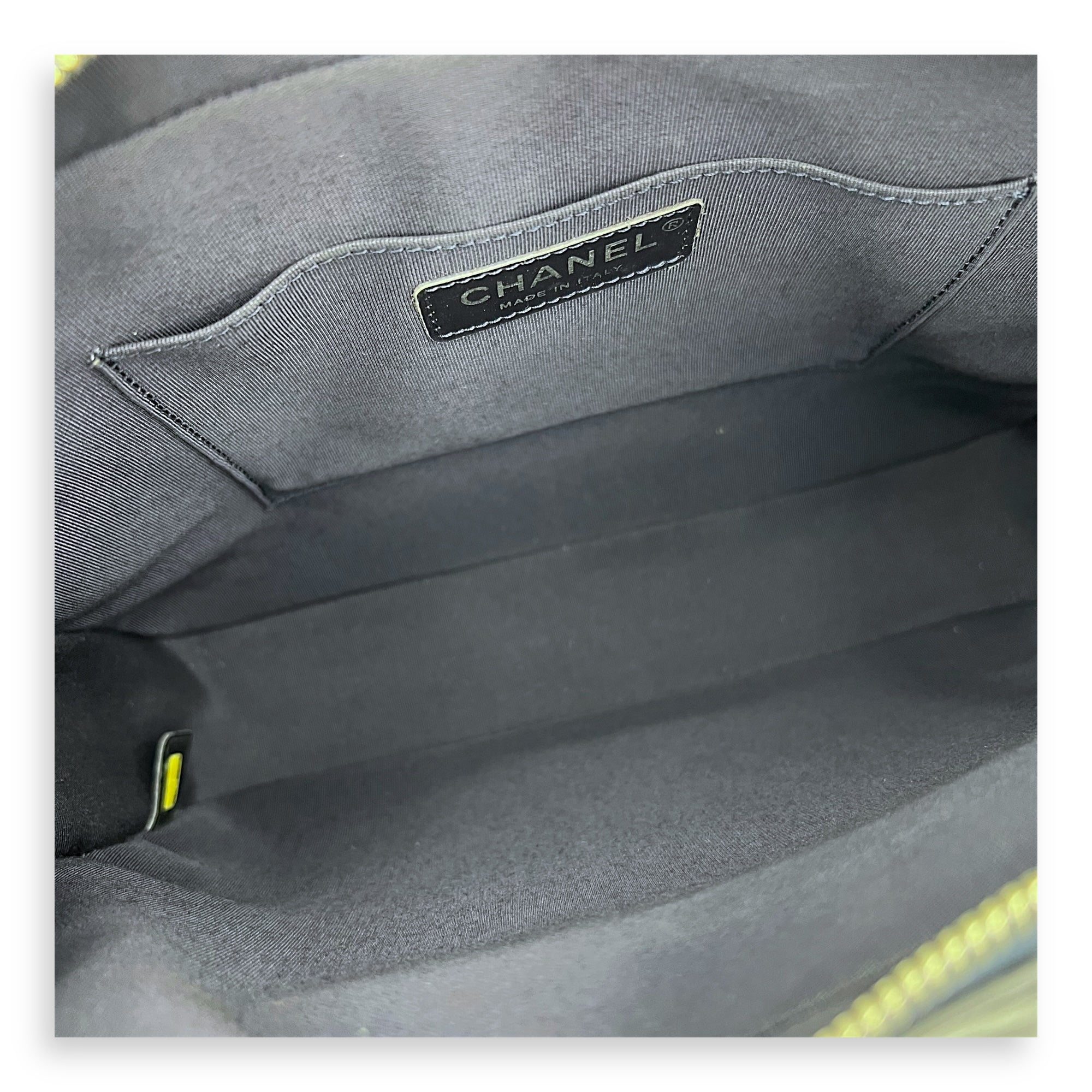 Paris Hamburg Double Camera Bag With Flap Navy & Black Shoulder Bag in Calfskin, Silver hardware - Image 4