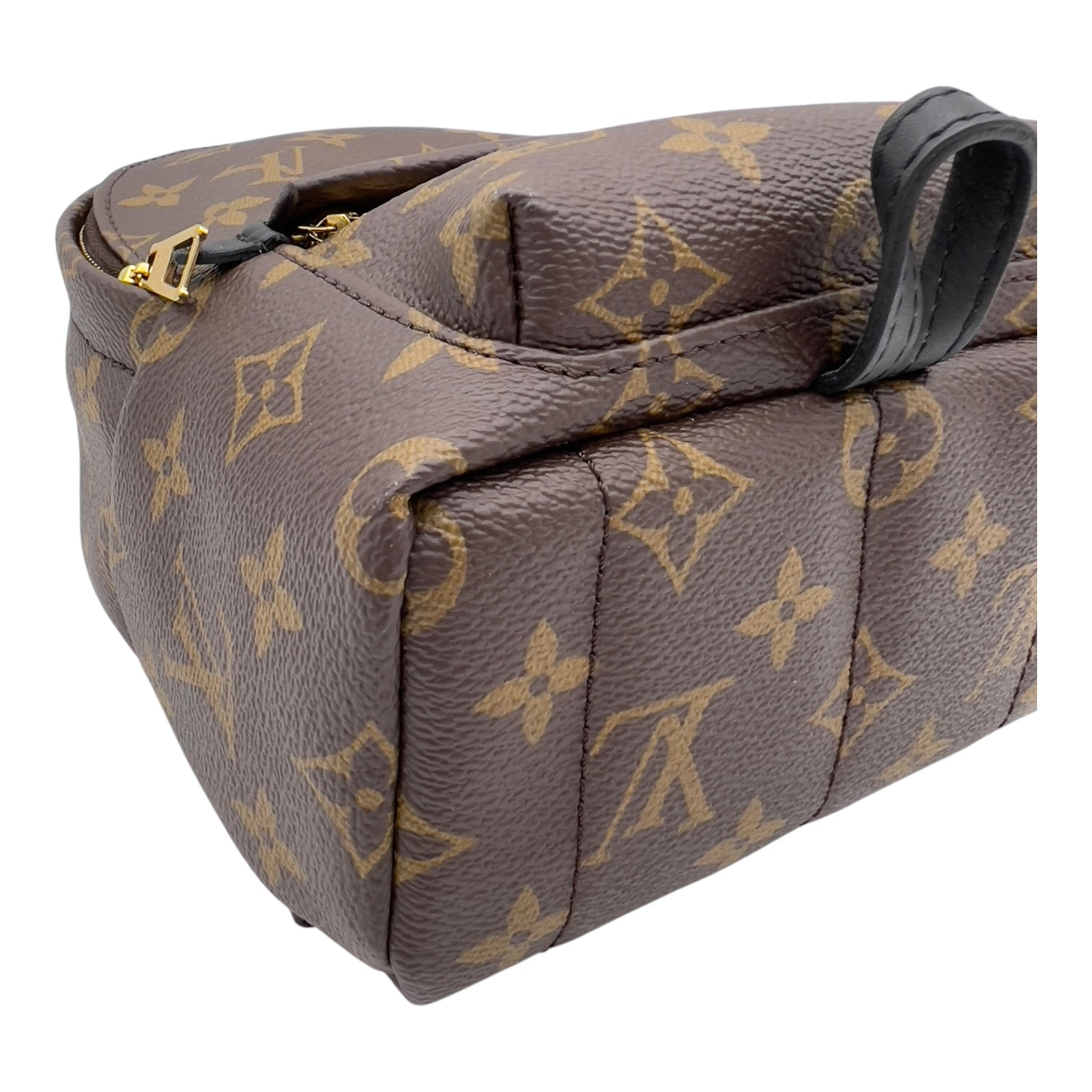 Palm Springs Mini Brown Backpack in Monogram Coated Canvas, Gold hardware - Image 10