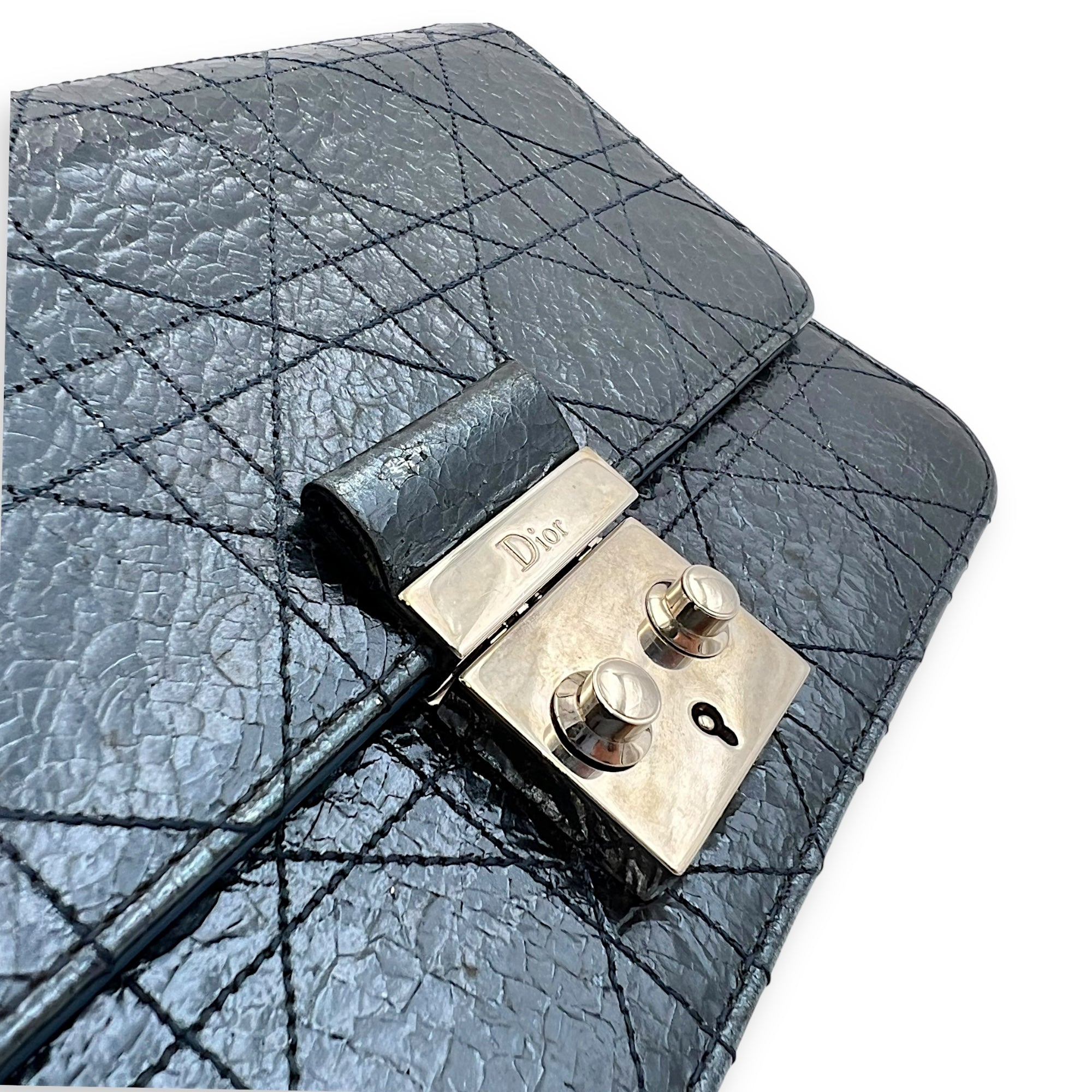 Miss Dior Wallet On Chain Multi-colour in Calfskin, Silver hardware - Image 8