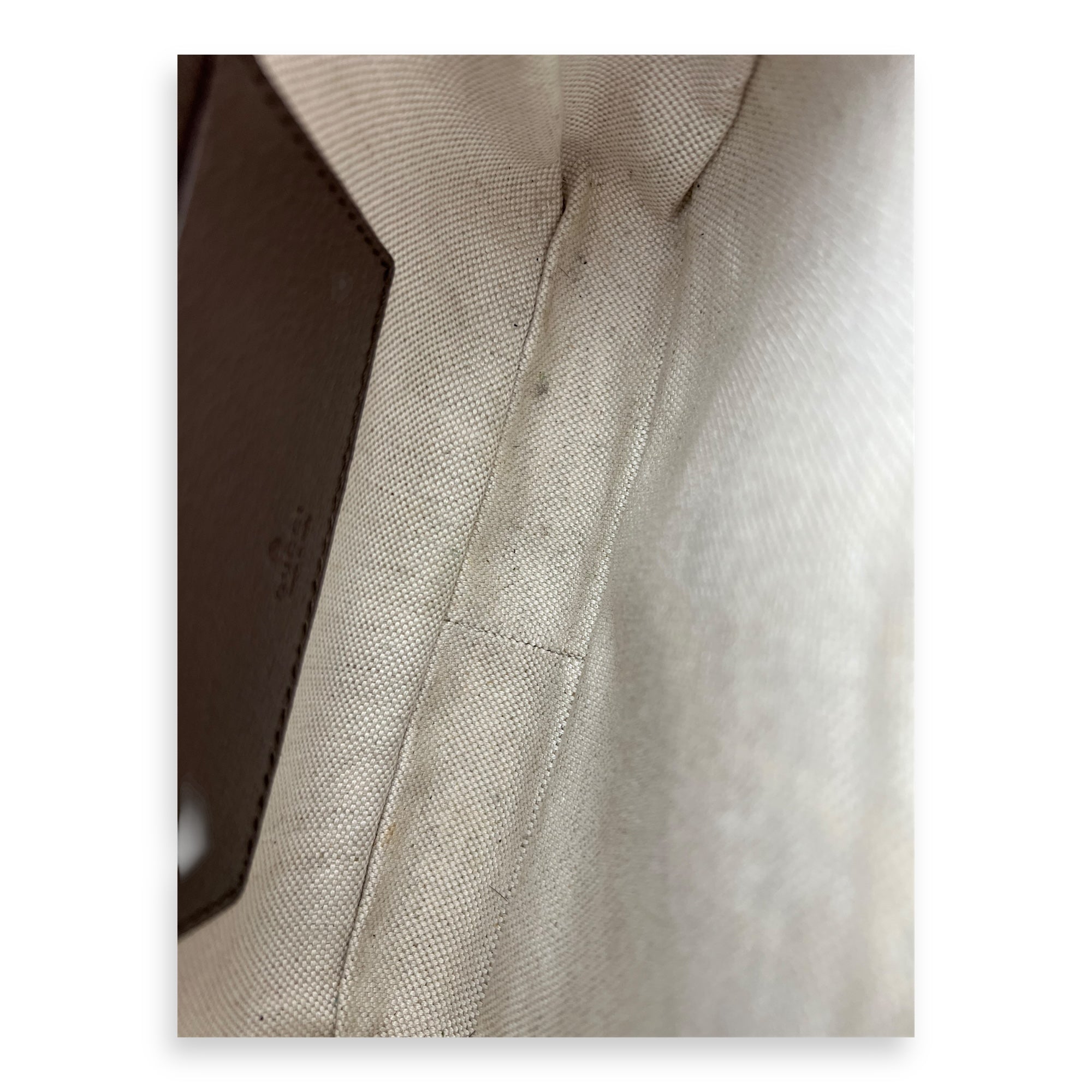 Ophidia Crossbody Bag Mini Brown in Coated Canvas, Gold hardware - Image 8