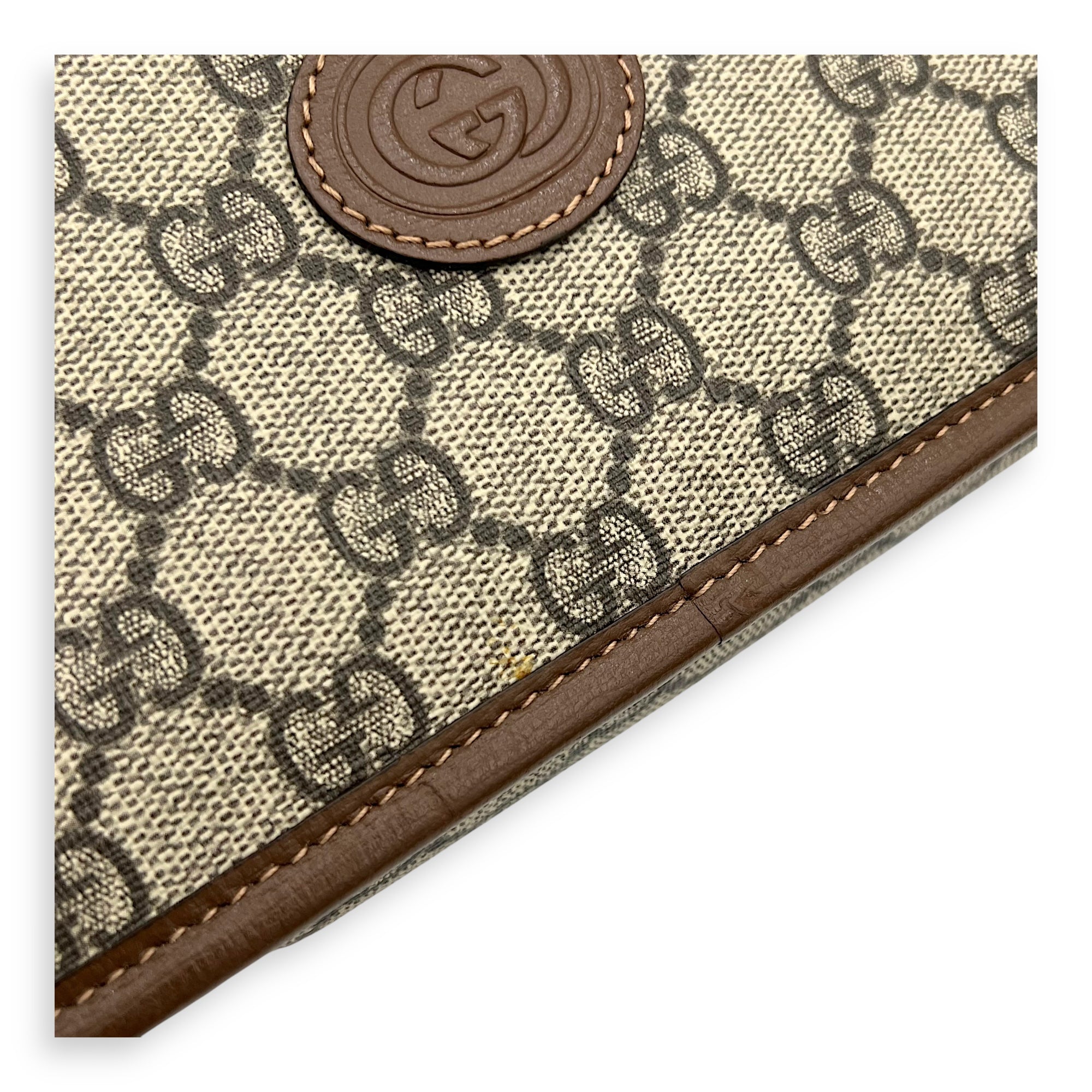 GG Supreme Crossbody Bag Brown in Coated Canvas, Gold hardware - Image 9