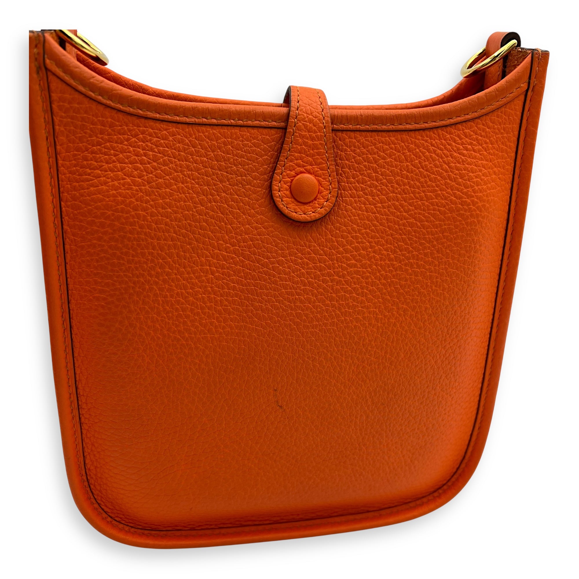 Evelyne Orange in Clemence, Gold hardware - Image 9