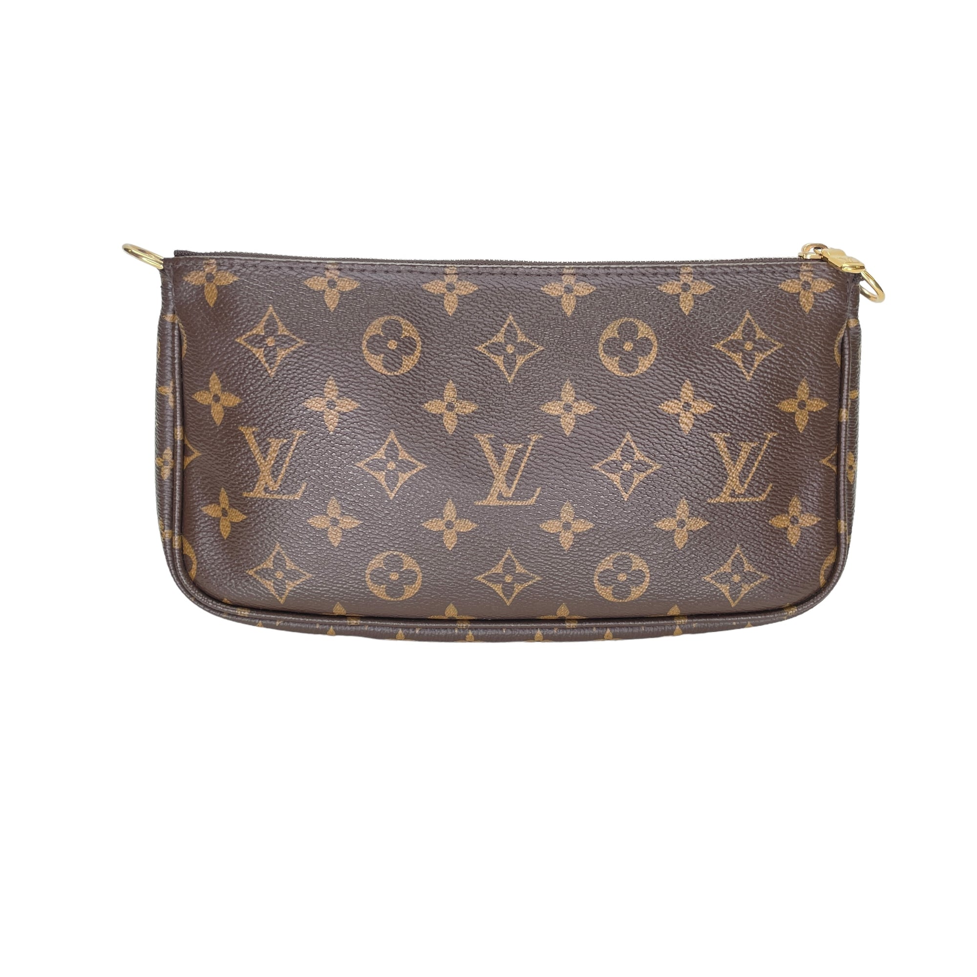 Multi-Pochette Accessoires Shoulder Bag Brown in Monogram Coated Canvas , Gold Hardware - Image 9