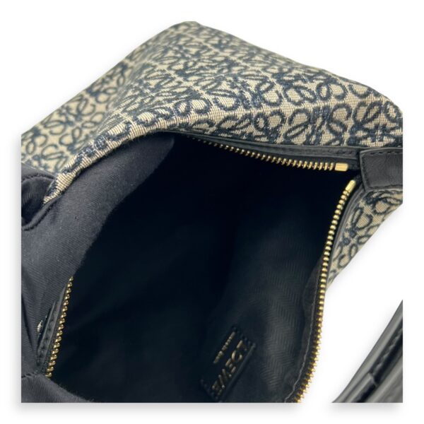 Cubi Top Handle Bag Blue in Jacquard, Gold hardware - Image 10