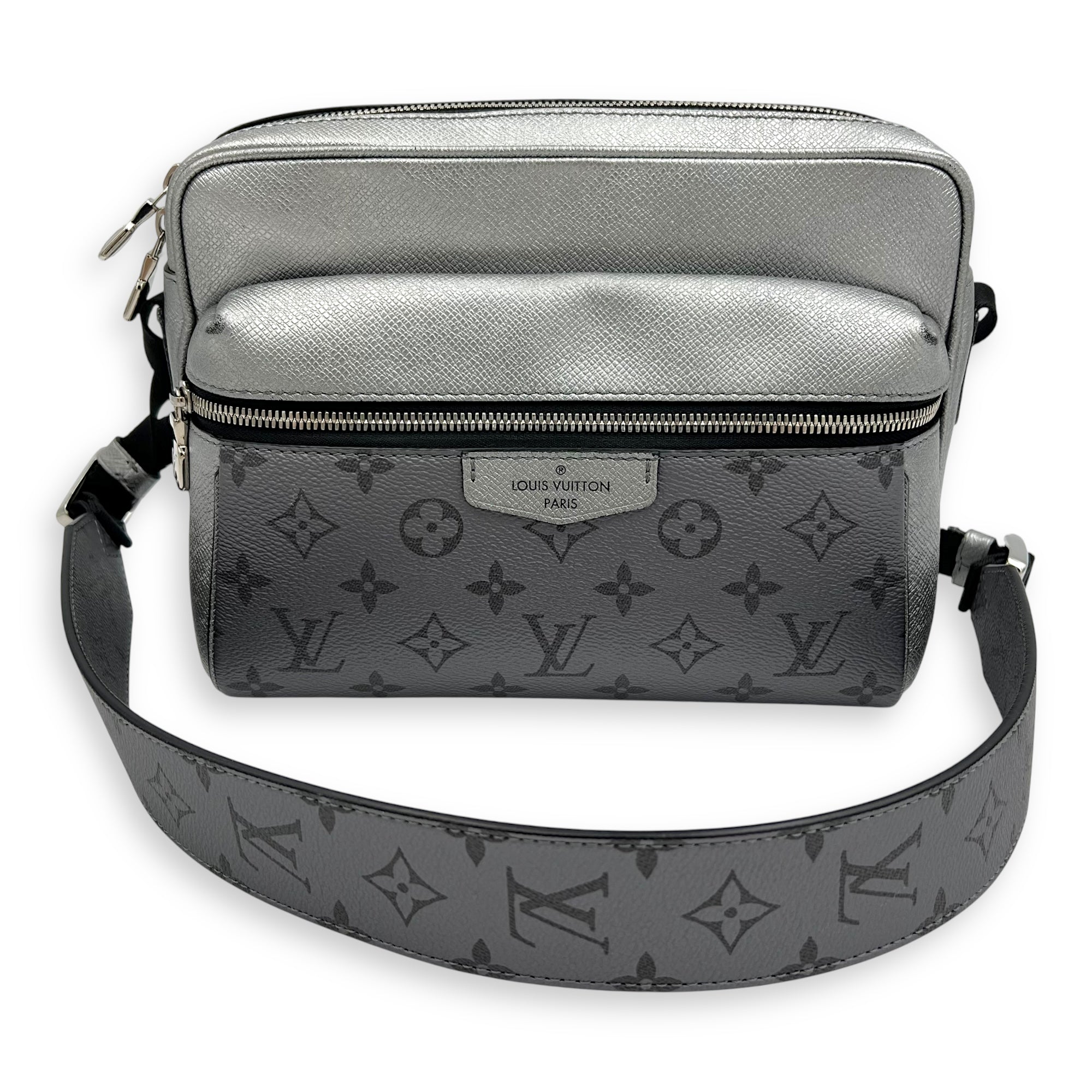 Logo Silver Messenger in Monogram Coated Canvas, Silver hardware - Image 10