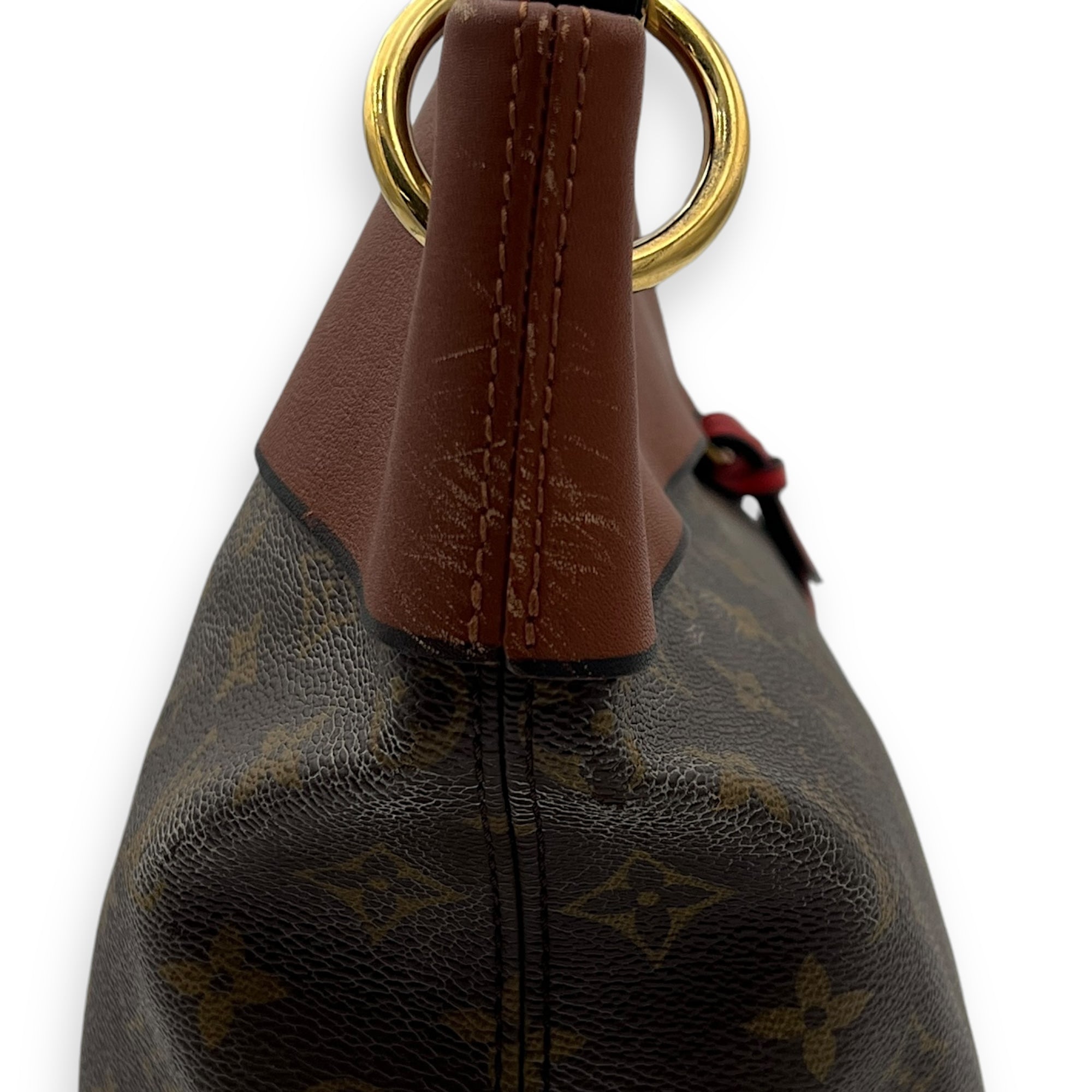 Tuileries Besace Brown Top Handle Bag in Monogram Coated Canvas, Gold hardware - Image 9