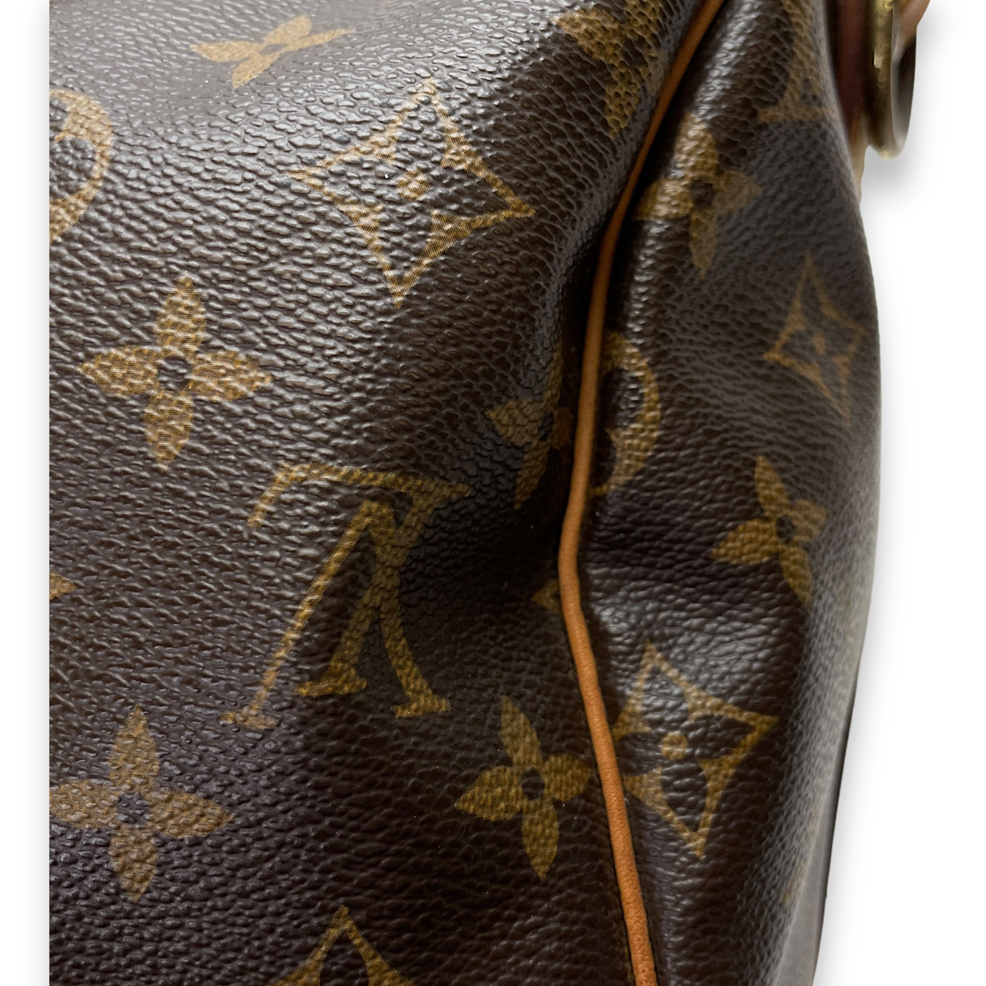 Speedy Bandouliere 30 Brown Top Handle Bag in Monogram Coated Canvas, Gold hardware - Image 12