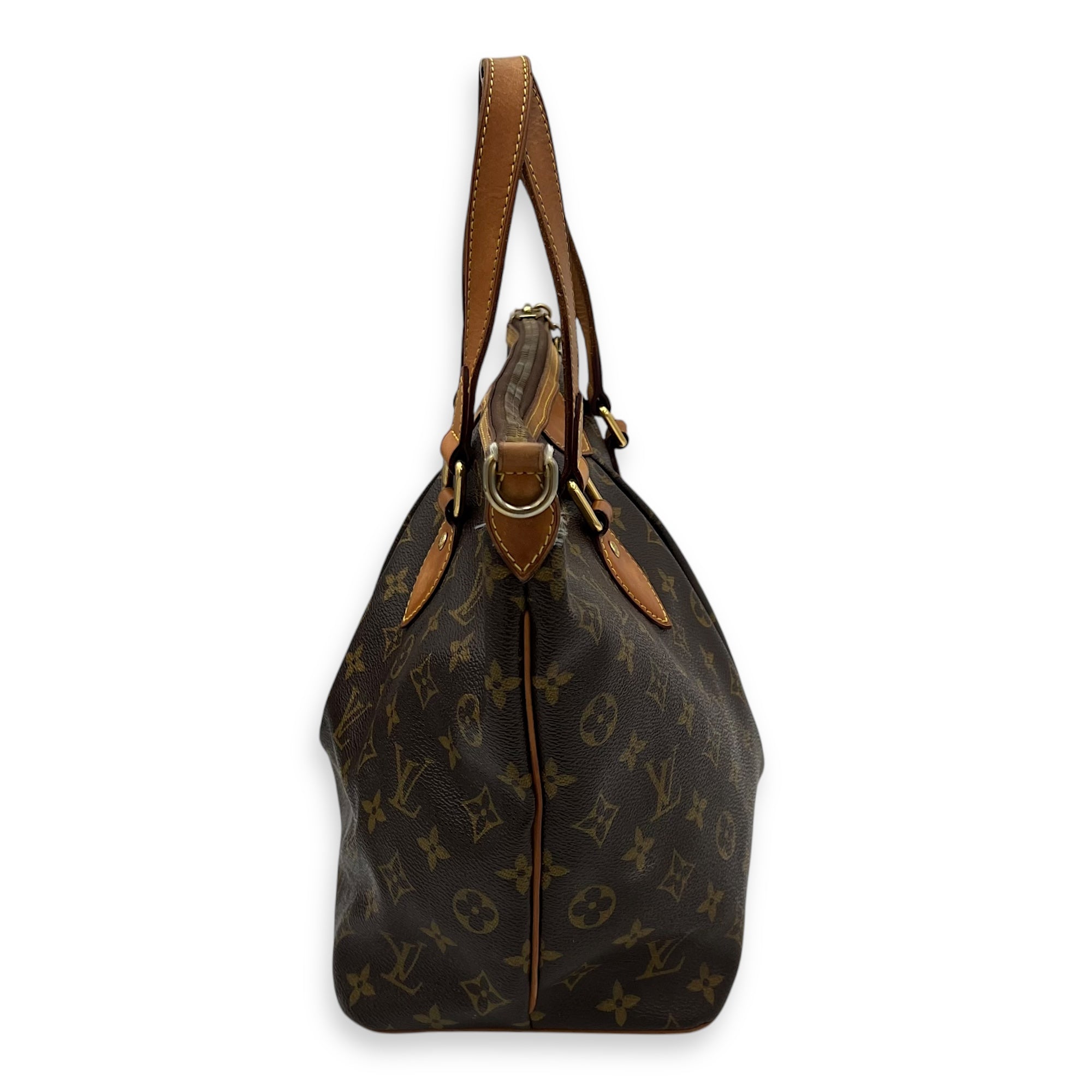 Palermo Top Handle Bag Brown in Monogram Coated Canvas, Gold hardware - Image 5