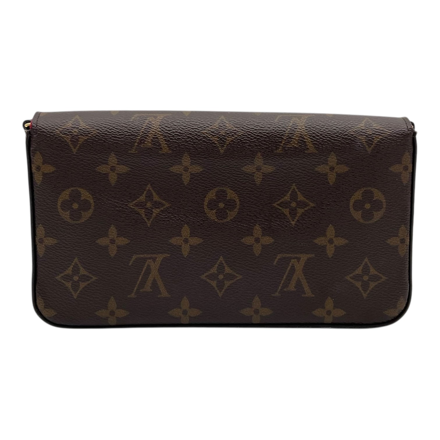 Felicie Wallet On Chain Brown in Monogram Coated Canvas, Gold hardware - Image 3