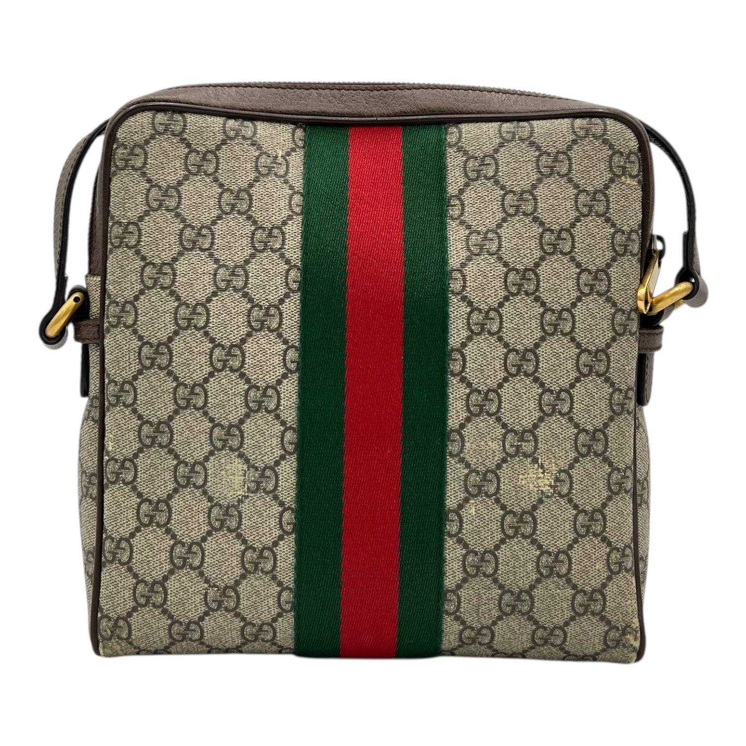 Ophidia Crossbody Bag Brown in Monogram Coated Canvas, Gold hardware - Image 3