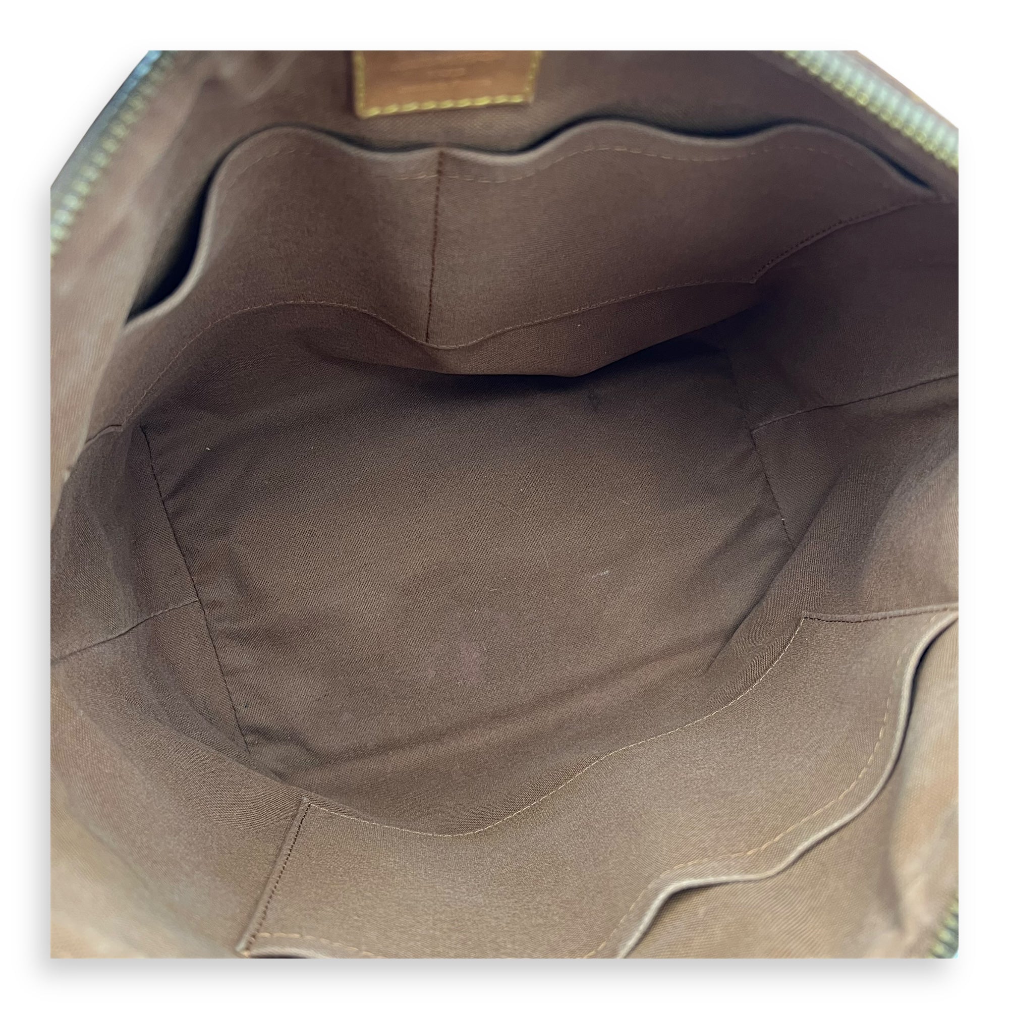 Palermo Top Handle Bag Brown in Monogram Coated Canvas, Gold hardware - Image 7