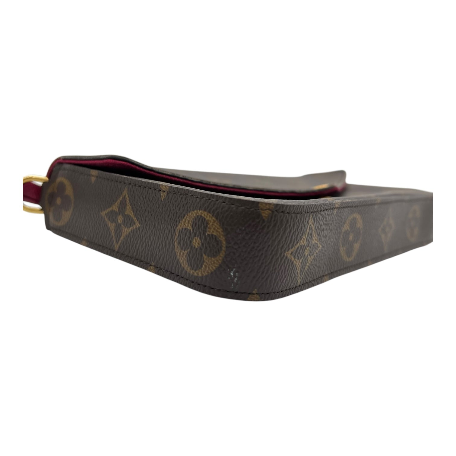 Felicie Wallet On Chain Brown in Monogram Coated Canvas, Gold hardware - Image 9