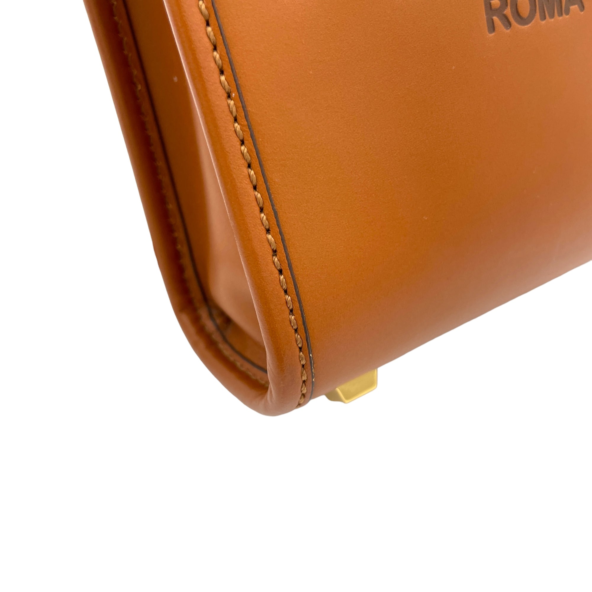 Sunshine Shopper Mini Brown Top Handle Bag in Calfskin, Gold hardware - Image 11