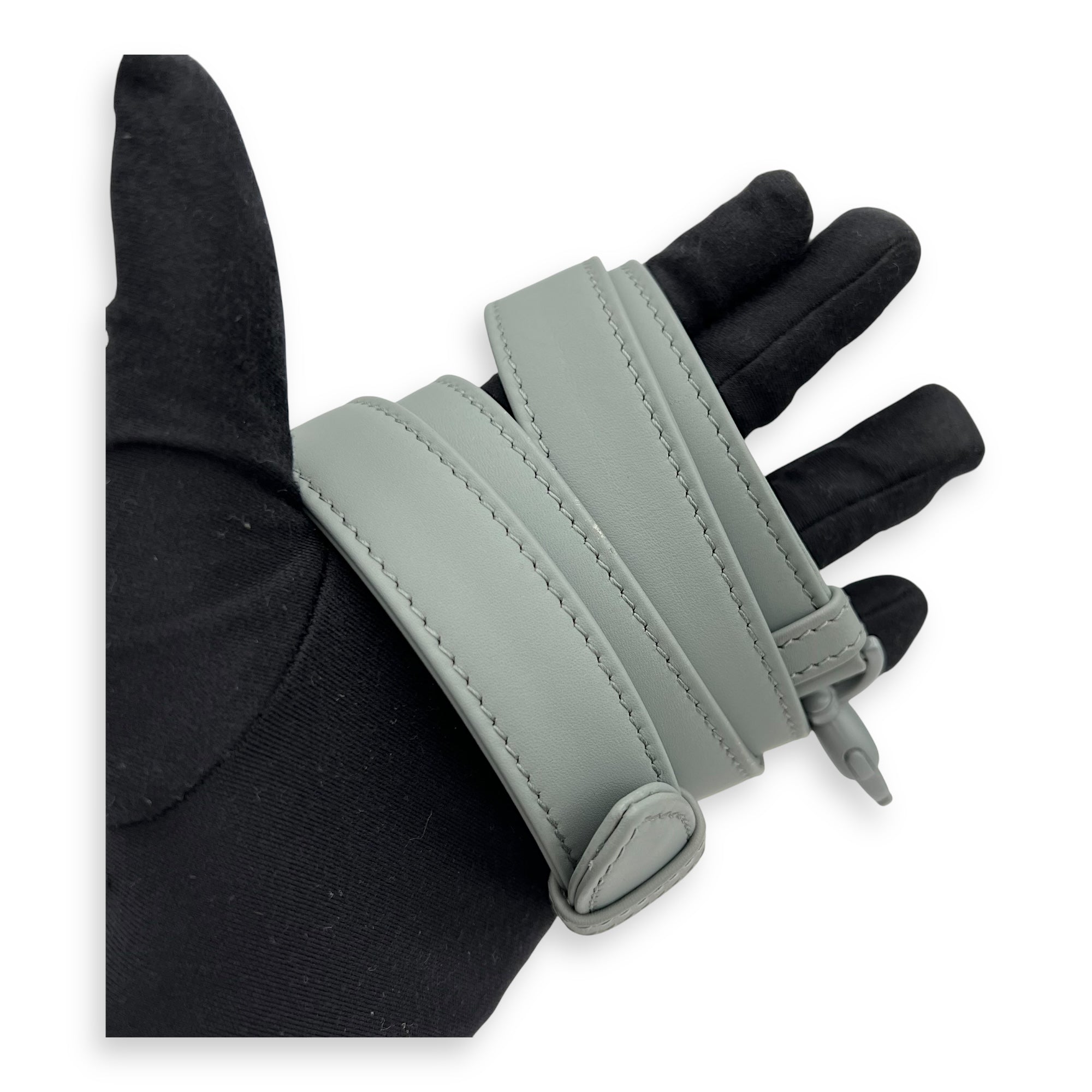 Lady Dior Medium Grey Top Handle Bag in Lambskin, Ultramatte hardware - Image 12