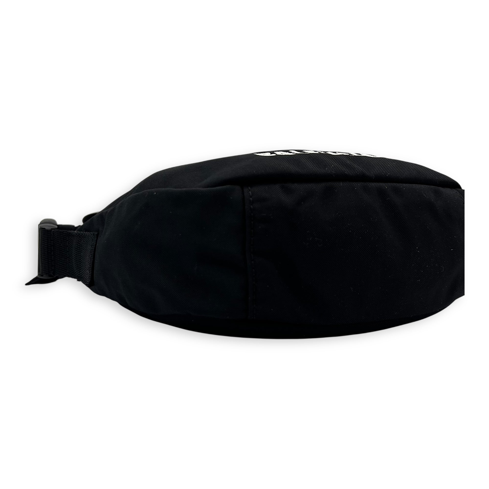 Logo Shoulder Bag Black in Canvas, Silver hardware - Image 8
