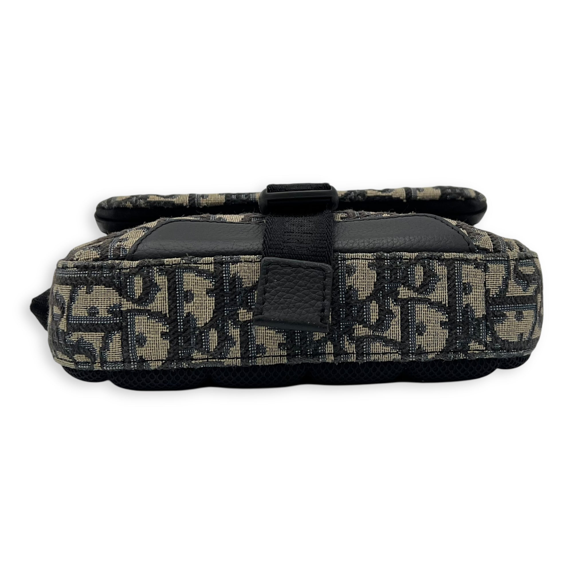 Oblique Blue Crossbody Bag in Jacquard, Silver hardware - Image 6