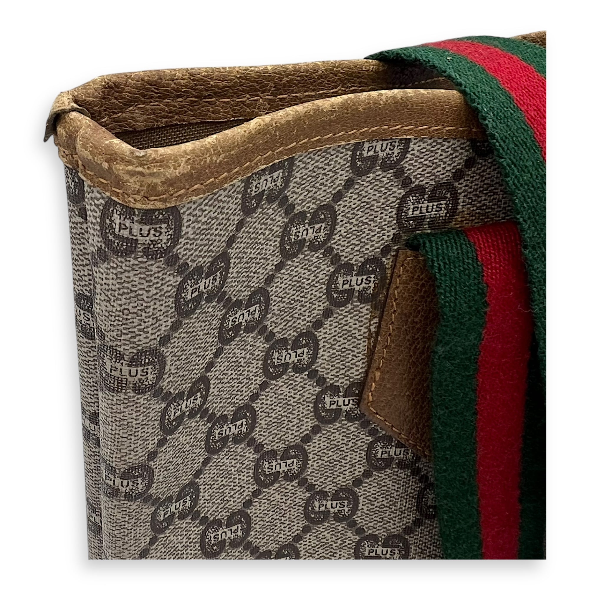 GG Tote Bag Grey in Coated Canvas, Gold hardware - Image 11