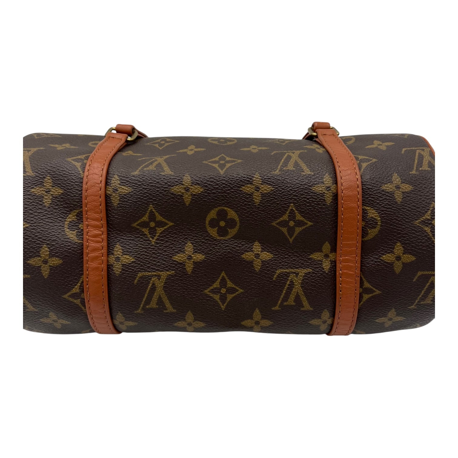 Papillon Top Handle Bag 26 Brown in Monogram Coated Canvas, Gold hardware - Image 13