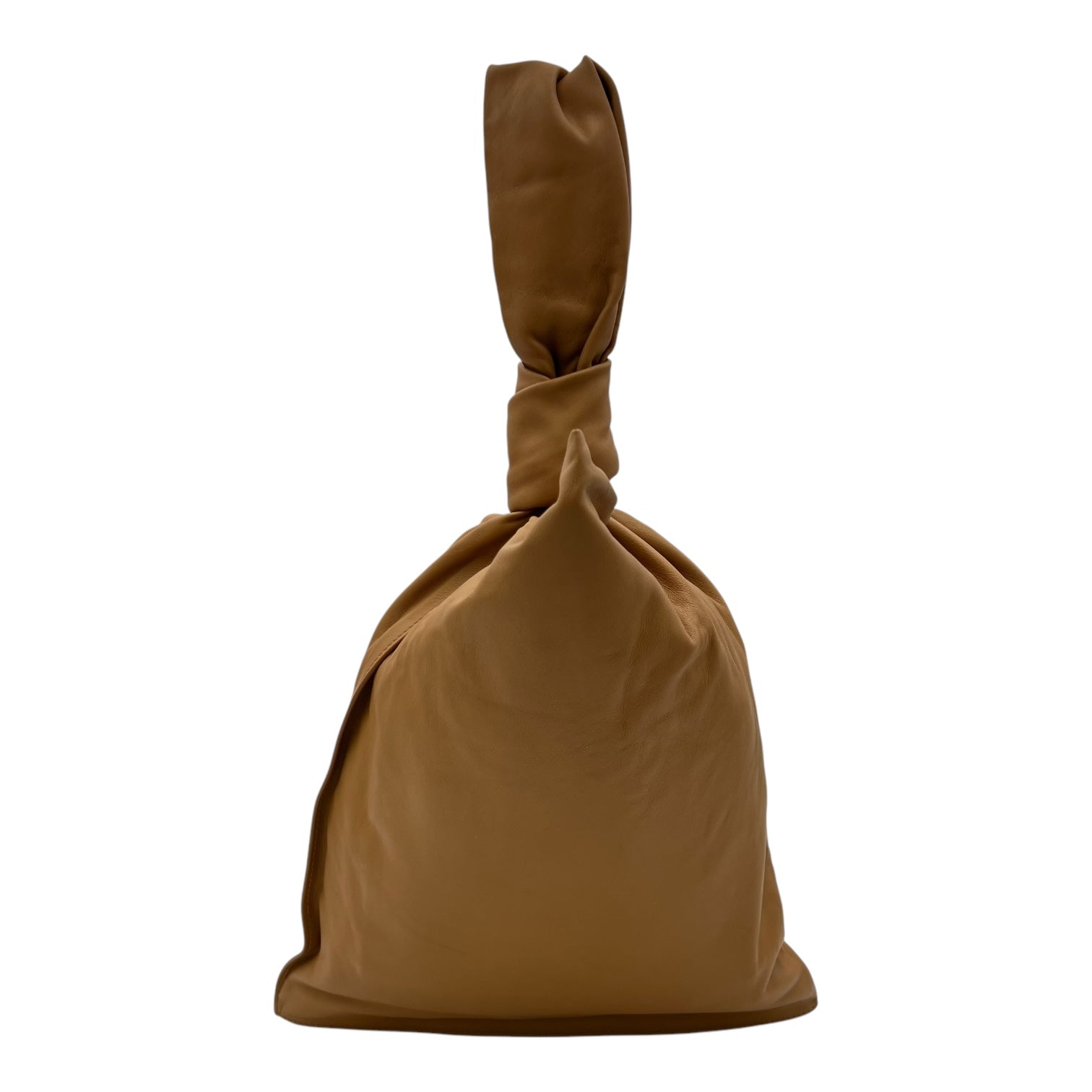 Twist Top Handle Bag Brown in Calfskin, Gold hardware - Image 3