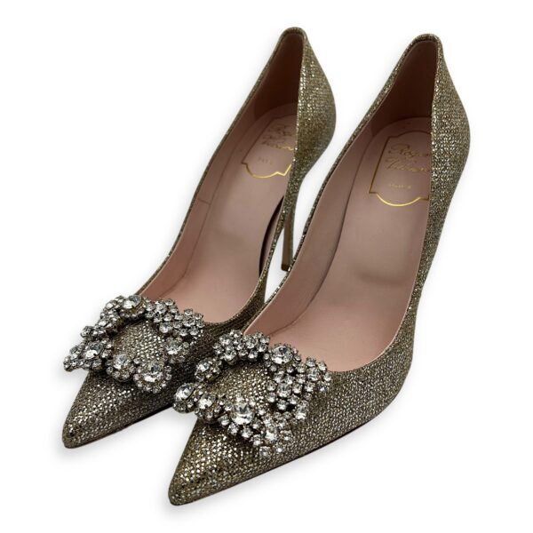 Efflorescence Flower Strass 100 Heels 38.5 Gold in Glitter, Gold hardware - Image 3