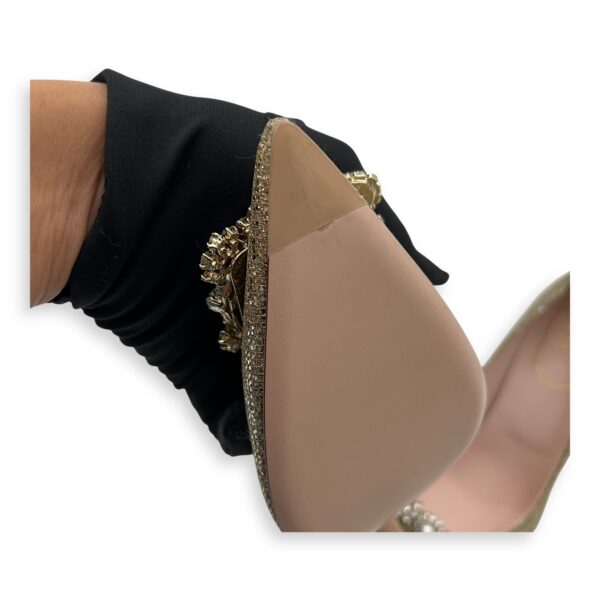 Efflorescence Flower Strass 100 Heels 38.5 Gold in Glitter, Gold hardware - Image 4