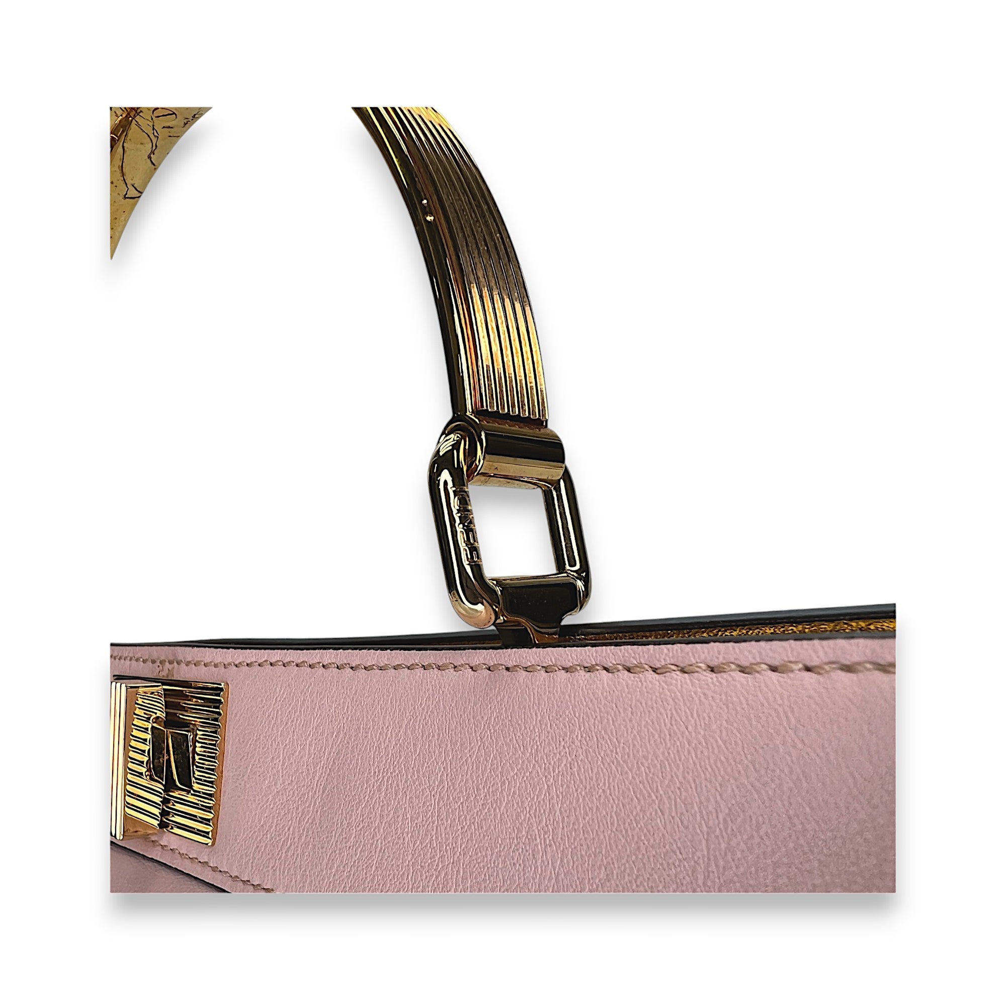 ISeeU Pink Top Handle Bag in Calfskin, Gold hardware - Image 9