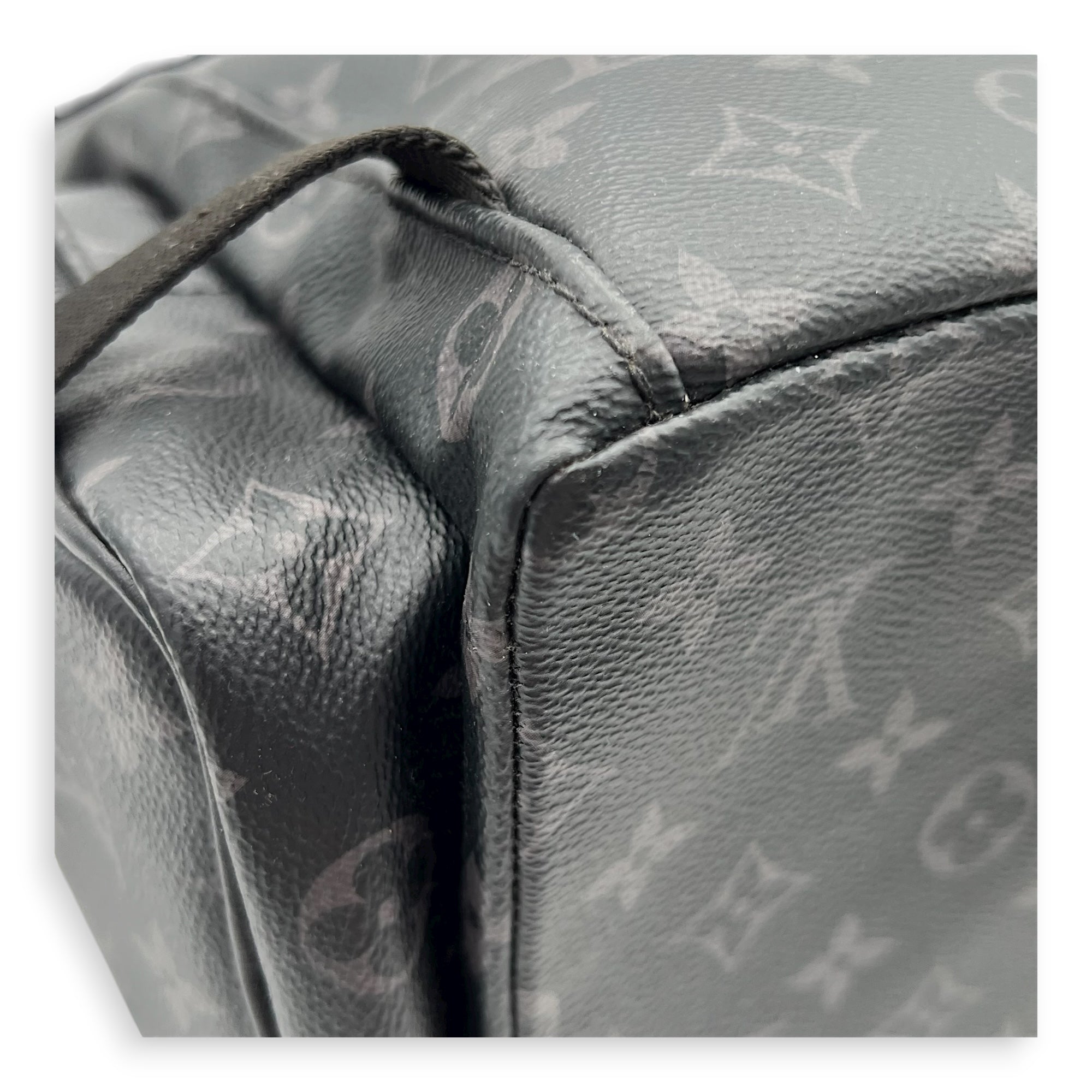 Trio Backpack Black in Coated Canvas, black hardware - Image 7