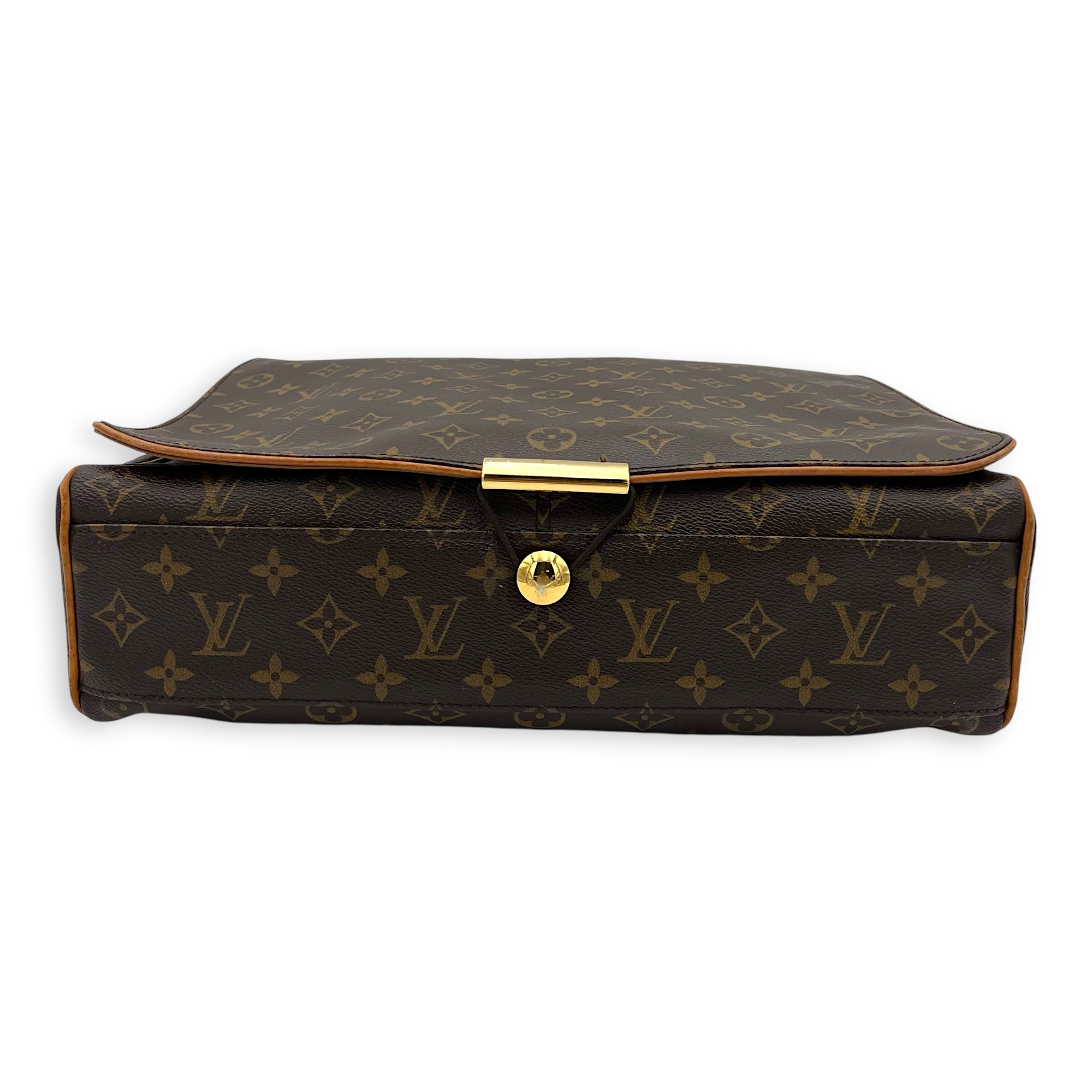 Valmy GM Brown Messenger in Monogram Coated Canvas, Gold hardware - Image 6