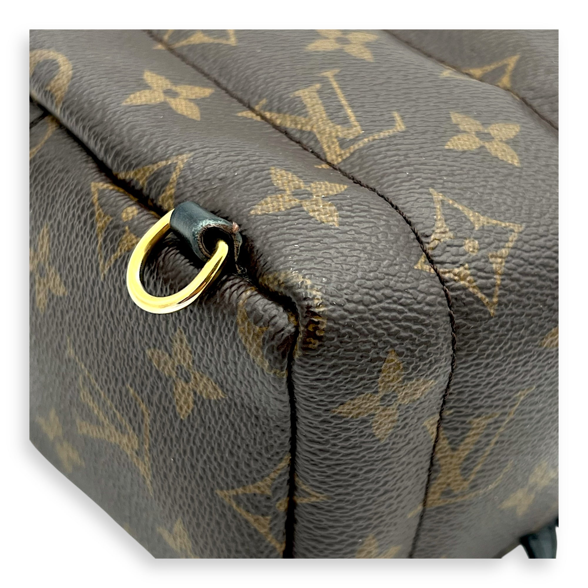 Palm Springs Crossbody Bag Mini Brown in Monogram Coated Canvas, Gold hardware - Image 8